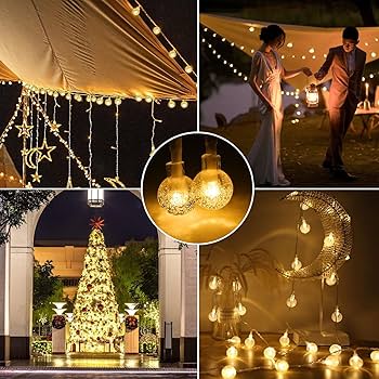クリスマス　イルミネーション　LEDと電球　6点セット Amazon.co.jp: Etopgo ソーラー イルミネーションライト 350球 9